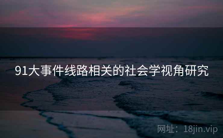 91大事件线路相关的社会学视角研究 91大事件线路相关的社会学视角研究