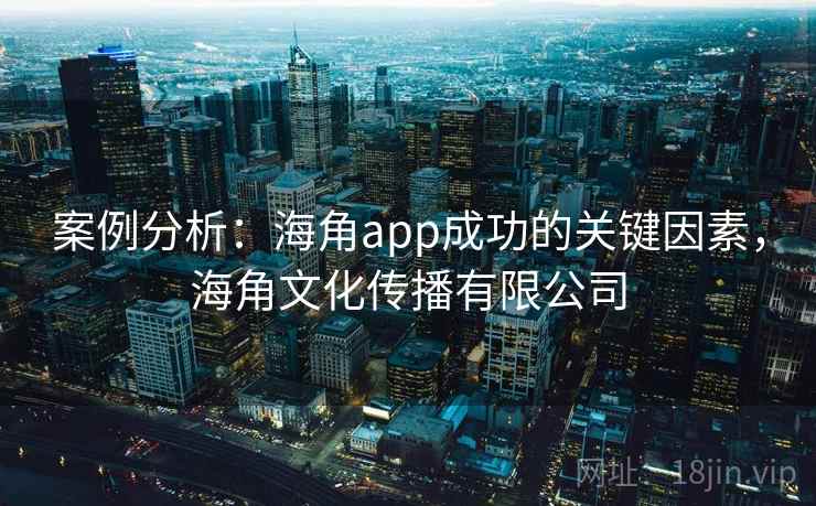 案例分析:海角app成功的关键因素,海角文化传播有限公司 案例分析:海角app成功的关键因素,海角文化传播有限公司