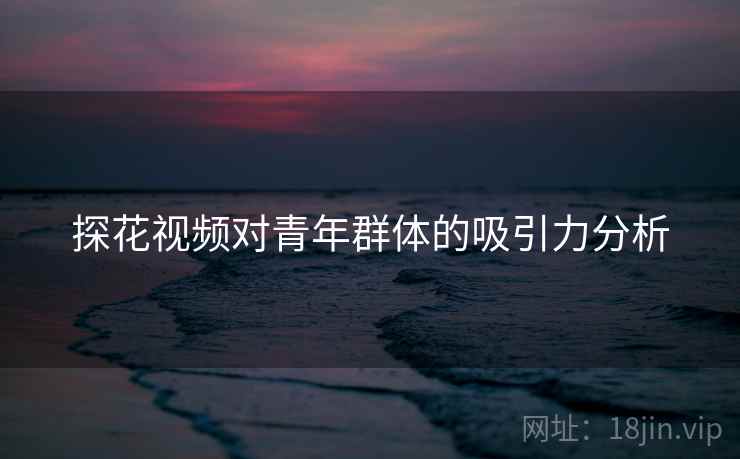 探花视频对青年群体的吸引力分析 探花视频对青年群体的吸引力分析